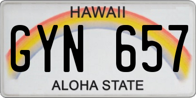 HI license plate GYN657