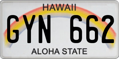 HI license plate GYN662
