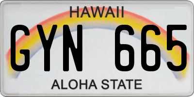 HI license plate GYN665