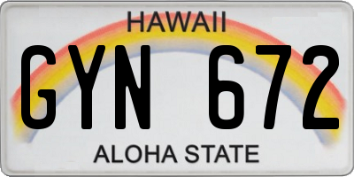 HI license plate GYN672