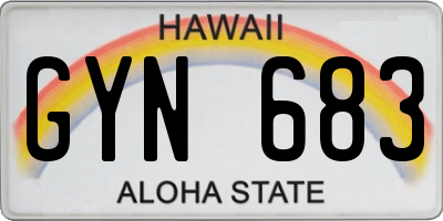 HI license plate GYN683