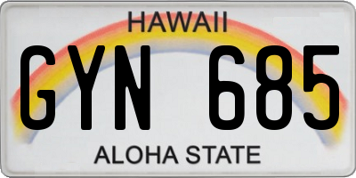 HI license plate GYN685