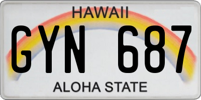 HI license plate GYN687