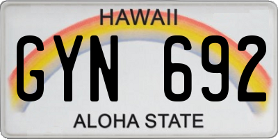 HI license plate GYN692