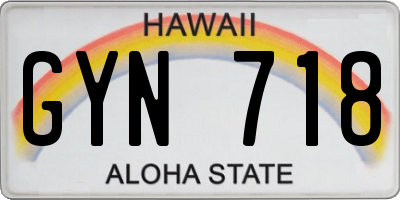 HI license plate GYN718