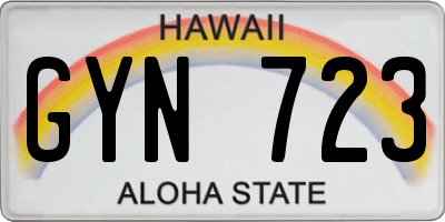 HI license plate GYN723