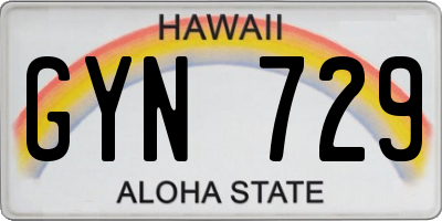 HI license plate GYN729