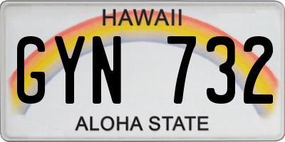 HI license plate GYN732