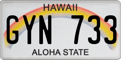 HI license plate GYN733