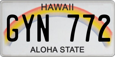 HI license plate GYN772