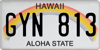 HI license plate GYN813