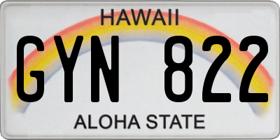 HI license plate GYN822