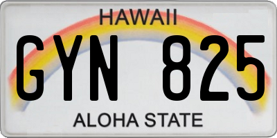 HI license plate GYN825