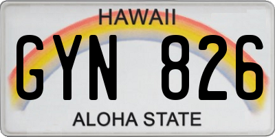HI license plate GYN826