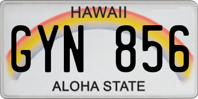 HI license plate GYN856