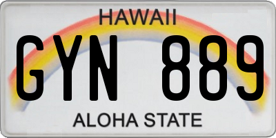 HI license plate GYN889