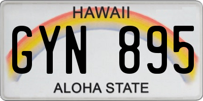 HI license plate GYN895