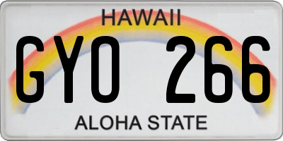 HI license plate GYO266