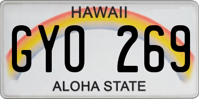 HI license plate GYO269