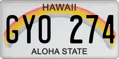 HI license plate GYO274