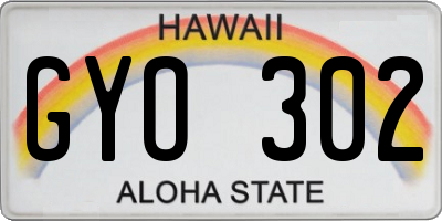 HI license plate GYO302