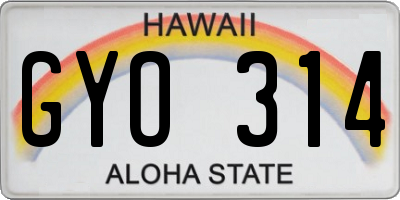 HI license plate GYO314