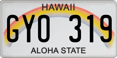 HI license plate GYO319