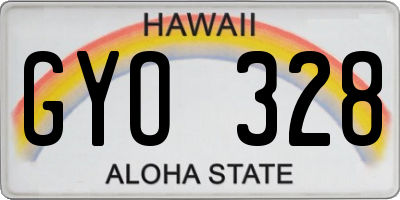 HI license plate GYO328