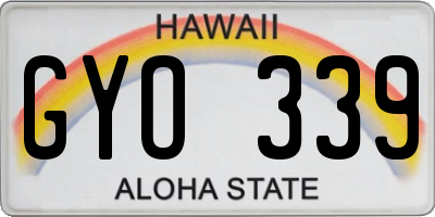 HI license plate GYO339