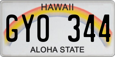 HI license plate GYO344