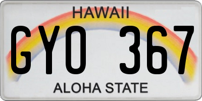 HI license plate GYO367