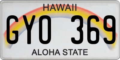HI license plate GYO369
