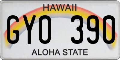 HI license plate GYO390