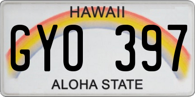 HI license plate GYO397