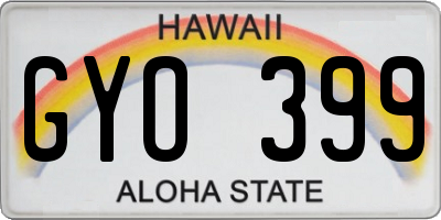 HI license plate GYO399