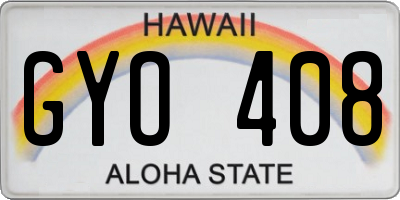 HI license plate GYO408