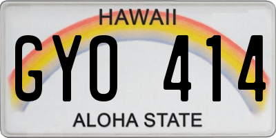 HI license plate GYO414
