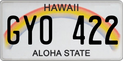 HI license plate GYO422