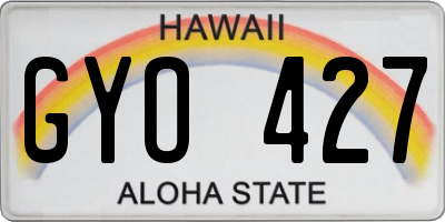 HI license plate GYO427