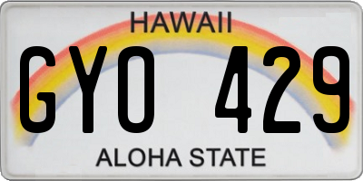 HI license plate GYO429