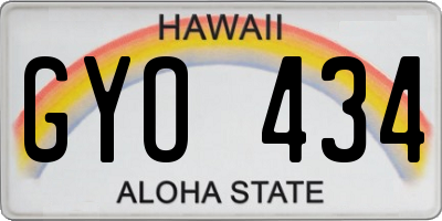 HI license plate GYO434