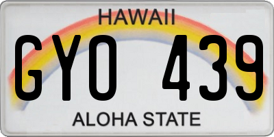 HI license plate GYO439