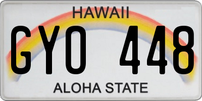 HI license plate GYO448
