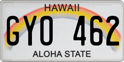 HI license plate GYO462