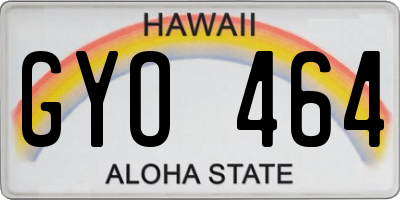 HI license plate GYO464