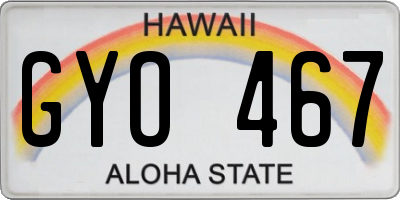 HI license plate GYO467