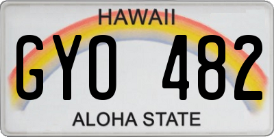 HI license plate GYO482