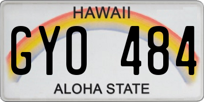 HI license plate GYO484