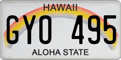 HI license plate GYO495