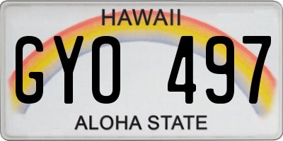 HI license plate GYO497